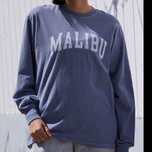 Brandy Melville John Galt Light Blue Malibu Long Sleeve T-Shirt